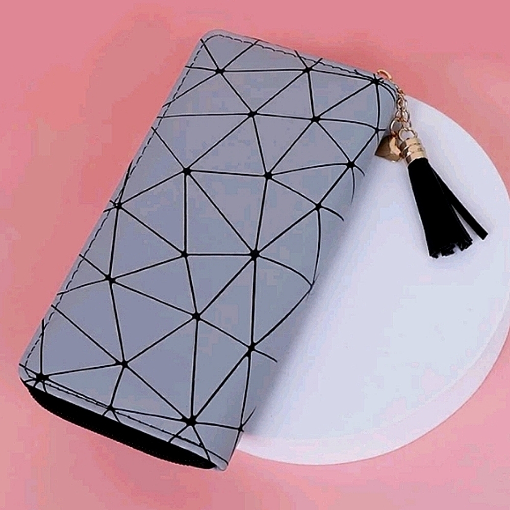 💖Tassel Decor Geometric Graphic Wallet